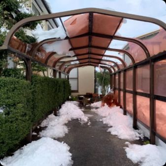 積雪によるカーポートの被害